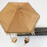1930's German Musical Manivelle Six Swing Carousel Automation Toy
