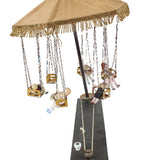 1930's German Musical Manivelle Six Swing Carousel Automation Toy