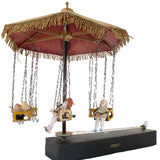 1930's German Musical Manivelle Six Swing Carousel Automation Toy