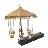 1930's German Musical Manivelle Six Swing Carousel Automation Toy