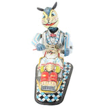 1950s TPS Tin Litho Wind-Up Barber Shop - Cat Shaving a Rabbit