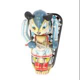 1950s TPS Tin Litho Wind-Up Barber Shop - Cat Shaving a Rabbit