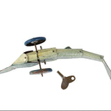 Antique Tin Litho Wind-Up Marx Barracuda Fish with Wheels