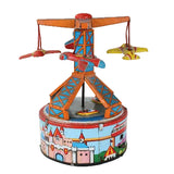 Yone Vintage Tin Wind-Up Airplane Carousel